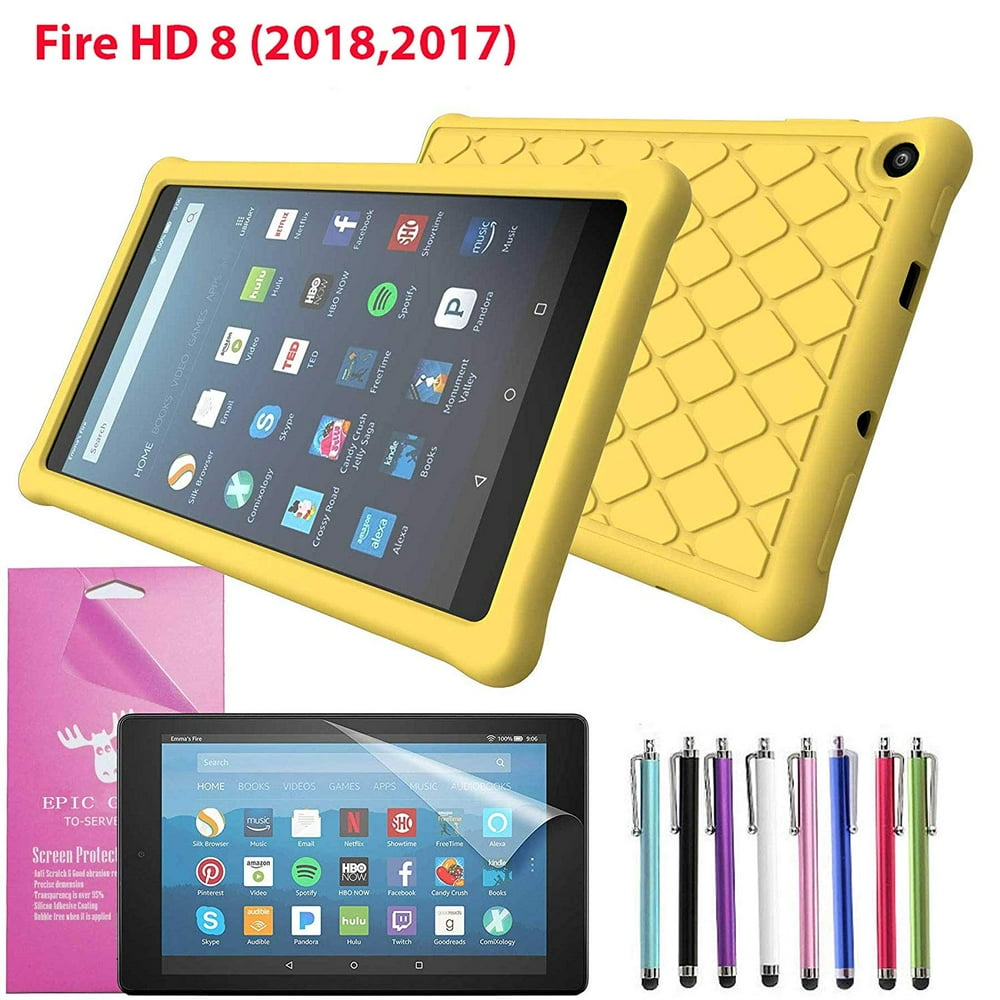 Amazon Fire HD 8 Tablet (8th Generation 2018) Silicone Case, Epicgadget Slim AntiSlip Soft