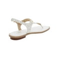 thumbnail image 2 of MICHAEL Michael Kors Women's Leather T-Strap Thong Sandals White 5, 2 of 2