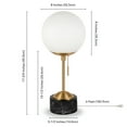 thumbnail image 5 of Evelyn&Zoe Modern Marble Table Lamp with White Globe Shade, 5 of 5