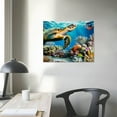 thumbnail image 4 of BCIIG Coral Reef Wall Decor Canvas Art Print for Living Room Bedroom Home Office, Quality Paper, Aesthetic Decoration, Wonderful Gift, Easy to Frame 16x12in, 4 of 6