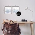 thumbnail image 3 of Fluttering Insects Blooming Blue Garden Botanical & Floral Graphic Art White Framed Art Print Wall Art, Set of 2, 3 of 8