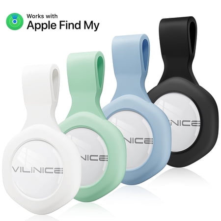 VILINICE Smart Tag GPS Tracking Devices Wireless Bluetooth Works with Apple Find My(iOS Only) IP67 Waterproof, 4PCS