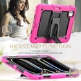 thumbnail image 2 of FJLBDE Case for iPad Pro 11 Inch (M4 2024/M5 2025), Rugged Shockproof Tablet Cases Cover with Kickstand Shoulder Strap, Rose, 2 of 7