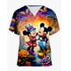 thumbnail image 4 of Uniformes médicos de enfermera con estampado de Mickey Mouse de Disney, cuello en V, manga corta, bolsillo, ropa de trabajo, uniformes médicos, accesorios, 4 of 4