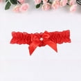 thumbnail image 4 of Red Garter Belt for Bride Wedding Garter Lace Bridal Garter Party Leg Thigh Garters for Women, 4 of 4