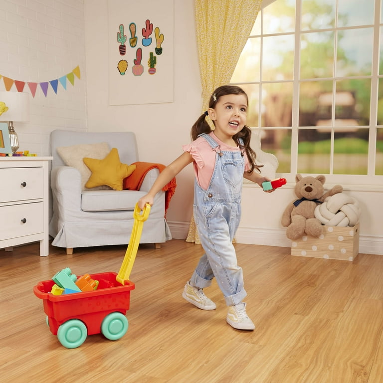 Battat Locbloc Red Builder's Wagon With 40+ Blocks photo 5