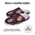 thumbnail image 6 of Daiia American Football and Fire Flames Print Women’s Fuzzy Slippers Memory Foam Lightweight House Shoes Cozy Loafer Flannel House Shoes-35/36, 6 of 7