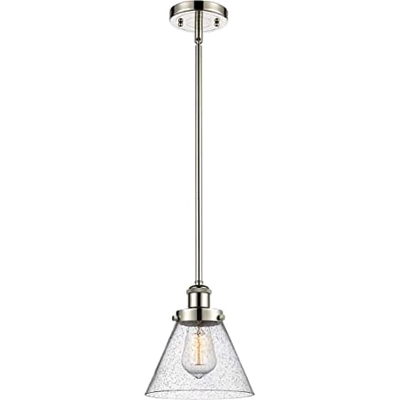 Innovations 916-1S-PN-G44-LED Large Cone 1 Light Pendant part of the Ballston Collection, Polished Nickel