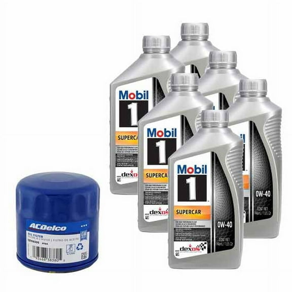 Mobil 1 0W40 6 Quart Oil/ACDelco PF64 Filter Change Kit
