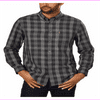 Ben Sherman Men's Long Sleeve Sport Shirt L/Black/Grey
