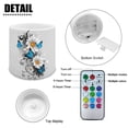 thumbnail image 6 of Kuiaobaty 4 Packs Flickering Flameless LED Battery Candles Daisy Flower Butterfly Pattern Waterproof Pillar Fake Candles with Colored Light Remote for Wedding Beach Party Decor, 6 of 7