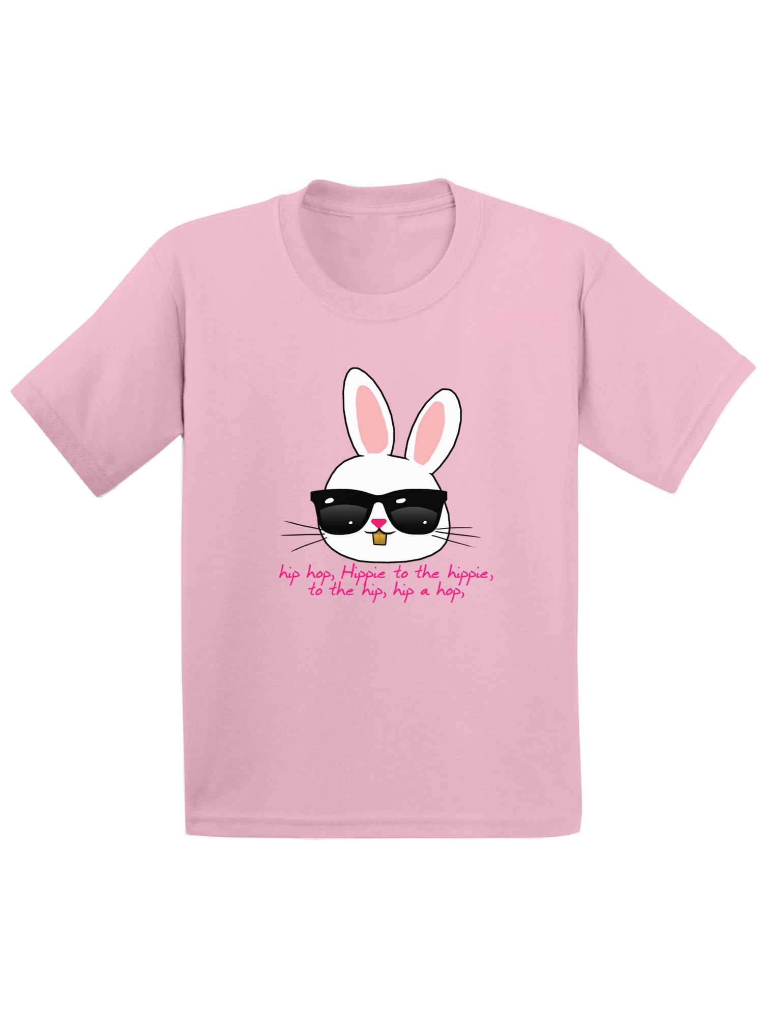 1959C Cute Dabbing Bunny Kid's T-shirt Egg basket Easter Dab Tee for Youth 