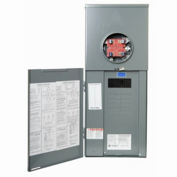 200A Outdoor Meter Socket & Main Breaker Load Center