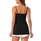 thumbnail image 3 of Camisetas de tirantes para mujeres INSPIRE CHIC con sujetador incorporado, ajuste ceñido, tirantes ajustables, escote redondeado, 2XL, negro, 3 of 6