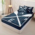 thumbnail image 2 of Erosebridal Rustic Lake Paddle Zipper Full Size Comforter Sets with Fitted Sheet and 2 Pillowcases,Ocean Themed Zipper Bedding Set For Boys,Navy Blue Reversible,4-Piece, 2 of 7
