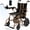 Leopard Print, variant on Foldable Electric Wheelchair, All Terrain Smart Motorized Wheelchair, Senior-Friendly Power Chair with 360° Joystick, 15+ MilesLong-Range Mobility Scooter, Purple