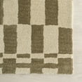 thumbnail image 4 of Rugs USA Kia Checkerboard Wool Area Rug, 2' 6" x 8', Runner, Kia Olive, 4 of 8