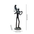 thumbnail image 3 of Escultura de resina Padre Hija | Figura de decoración del hogar de escritorio tallada a mano | Adorno de tema familiar cálido | Expositor de mesa de oficina | Regalo único | los 23,5x8,5x7,2cm, 3 of 5