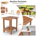 thumbnail image 5 of Ayaya Side Table Set of 2, 17" Solid Wood Square 2-Tier Adirondack End Table, Outdoor Patio Table for Living Room, Porch, Poolside – Weather Resistant Walnut, 5 of 8