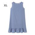 thumbnail image 1 of facefd Women Dress Dot Sleeveless Clothes Loose Loose Ruffled Ruffled Tank Dress Light blue XL, 1 of 2