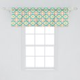 thumbnail image 2 of Ambesonne Retro Window Valance, Geometric Cartoon Flowers Art, 54" X 18", Seafoam Pale Yellow Blush, 2 of 3