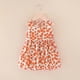 thumbnail image 2 of Vestido Para Niñas Ropa Para Bebés Ropa De Verano Para Niños Pequeños Vestido Sin Mangas Estampado Gráfico Ropa Para Niños Naranja Odeerbi LM103-2166, 2 of 4