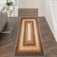 thumbnail image 2 of HOMERRY Braided Print Runner Rug for Hallway 2x6 Washable Indoor Non-Slip Kitchen Runner Rug, Red, 2 of 7