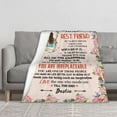 thumbnail image 2 of LHSHID Best Friend Birthday Gifts Blanket Flannel Soft and Comfortable Anti static Bed Sofa Blanket 60x80in, 2 of 5