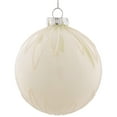 thumbnail image 6 of Northlight White Marble Shiny Glass Christmas Ball Ornament, With Silver Starburst 4", 6 of 7