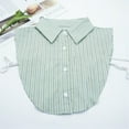 thumbnail image 2 of CYSFASHION Detachable Dicky Collar Blouse for Women Solid Faux Shirt Family Business Casual Mock Neck Fake Collar Light Green, 2 of 6