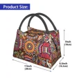 thumbnail image 5 of Bolsa de almuerzo con aislamiento térmico huichol mexicano para mujer, bolsa de almuerzo portátil para picnic al aire libre, caja de comida multifunción, 5 of 5