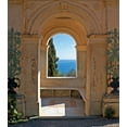 thumbnail image 2 of Rita Crane 26x29 White Modern Wood Framed Wall Art Titled - Window to the Mediterranean, 2 of 5