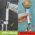 thumbnail image 4 of Manguera de ducha de acero inoxidable con acabado cromado, manguera de ducha flexible de repuesto universal, resistente a alta presión, a prueba de fugas, diseño sin torceduras, compatible con todos, 4 of 5