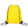 thumbnail image 2 of Muka Polyester Drawstring Backpack Bags Sports Cinch Sack Gym String Bags with PU Reinforced Corners-Yellow, 2 of 7