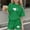 Suit-679Green, variant on Gamivast 2 Piece Summer Set for Girls Short Sleeve Crew Neck T-Shirt and Shorts Set Double Heart Graphic Print Breathable Cotton Casual Sporty Outfit