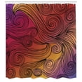thumbnail image 3 of Ambesonne Abstract Shower Curtain, Doodle Waves with Stripes, 69"Wx84"L, Multicolor, 3 of 3