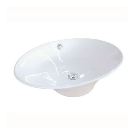 UPC 663370055096 product image for Kingston Brass EV4110 White China Vessel Bathroom Sink with Overflow Hole | upcitemdb.com