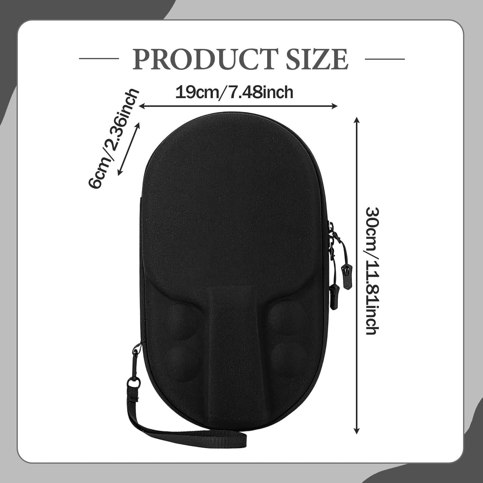 funtasica Table Tennis Racket Case Carry Bag Container Premium Heavy Duty Outdoor Indoor Pingpong Storage Bag for 2 Paddles and 4 Balls Black