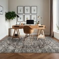 thumbnail image 5 of FairOnly Red 10'x13'Vintage Distressed Floral Area Rugs Machine Washable Soft Rugs for Bedroom Oriental Non Slip Area Rugs for Bathroom Kitchen Living Room, 5 of 7