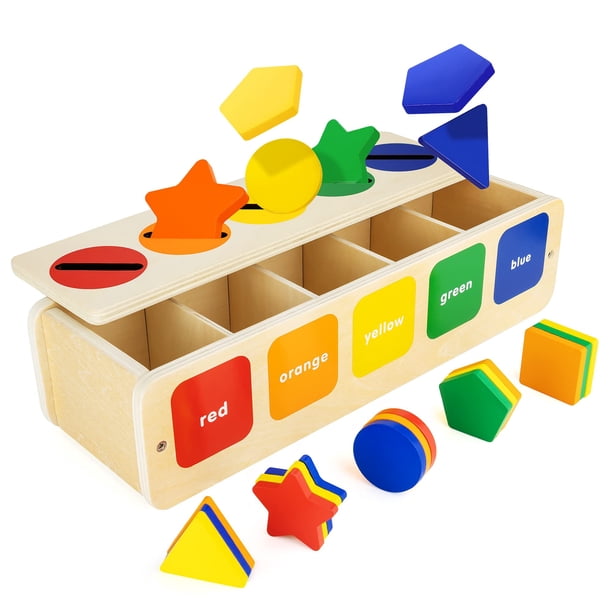 Lynncare Toddlers Montessori Wooden Toy for 1 2 3 Year Old Boys Girls ...
