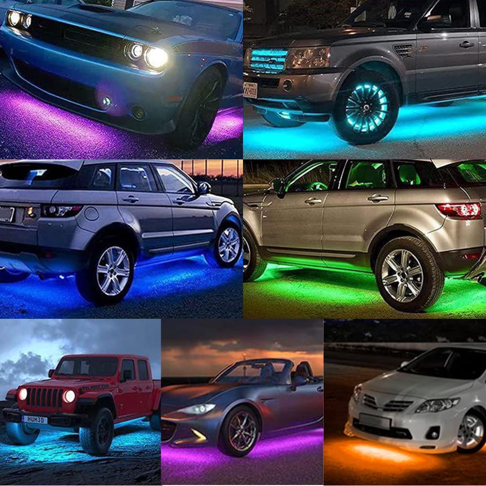 LED Strip Under Car Tube Underglow Underbody System Neon Light Kit