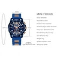 thumbnail image 6 of Men's Watches Silicone Strap Quartz Wristwatches Waterproof Chronograph Watch MF0268G, 6 of 6