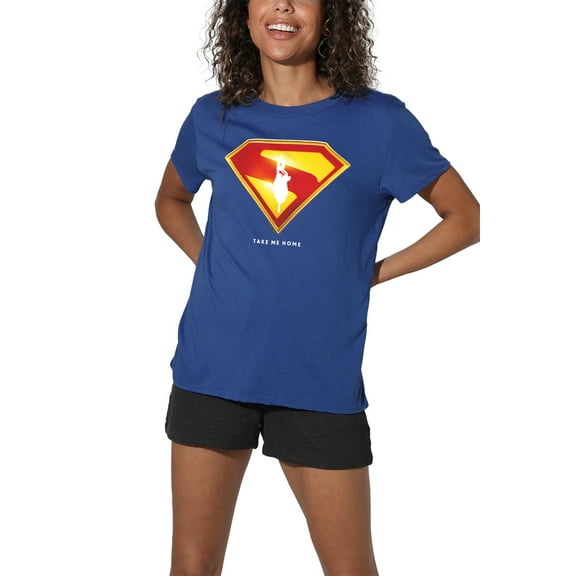 Superman 2025 Movie Take Me Home Shield Women's Loose T-Shirt