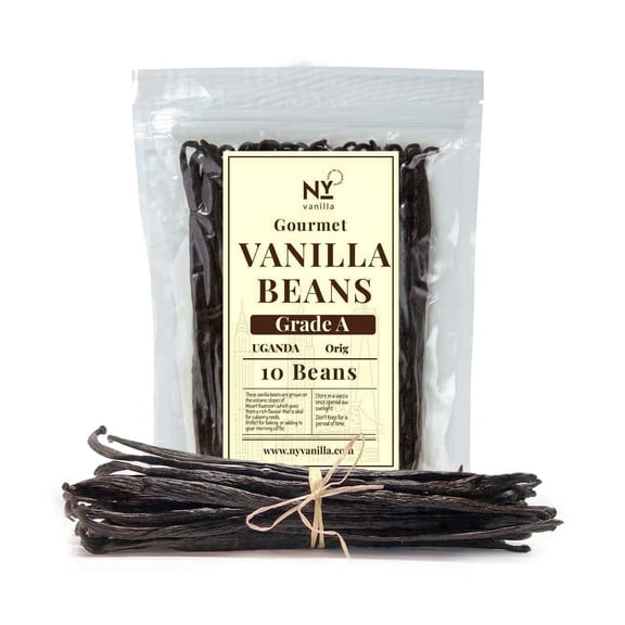 10 Vanilla Beans Grade a , Whole Vanilla Bean Pods for Making Extract & Baking, Non-GMO. by Akshit