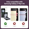 thumbnail image 3 of for Samsung Galaxy Z Flip 5 Case Case Liquid Silicone Case Dual Layer Hybrid Hard PC Soft Silicone Gel Rubber Phone Case for Samsung Galaxy Z Flip 5 5G, Black, 3 of 6