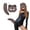 A113 Grey 面具7.5x6.7",钥匙扣11.8+3.9"!, variant on Home Decor Halloween Fox Mask and Tail Set, Plush Animal Half Face Mask with Tail for Party and Dance, Red