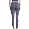 thumbnail image 3 of Hueook Fleece Lined Leggings Women Running Yoga Pants Sports High Waist Leggings Fitness and Body Care Running Purple 2X, 3 of 3