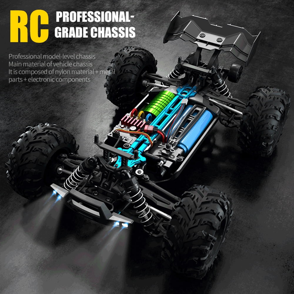 Teeggi 1/16 Fast RC Cars for Adults, Max 45mph Remote Control Car, Brushless Motor Electric Off Road RC Truck, 4WD High Speed Drift RC Car with 3 Lipo Batteries