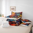 thumbnail image 6 of jejeloiu Colorful Cartoon Cat 7-Piece Twin Bedding Sets,Bohemian Kitten Animal Bedding Comforter Set,Multicolor Boho Exotic Style Sheet Sets For Girl Boys,Ultra Soft Home Decor Reversible, 6 of 8