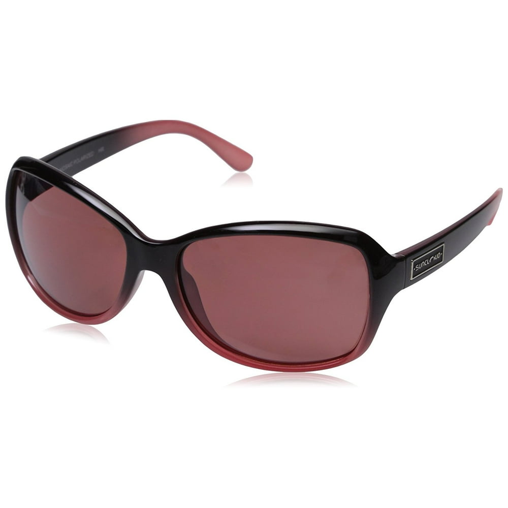 Suncloud Mosaic Polarized Sunglasses Black Fade Frame Rose Lens Polarized Polycarbonate